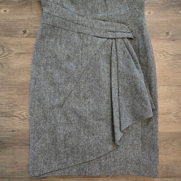 Karen Millen Boat Neck Sleeveless Mini Dress Pepper Grey Size 10 - Picture 5 of 12